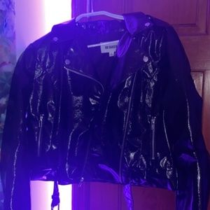 BB Dakota Black Cropped Leather Jacket